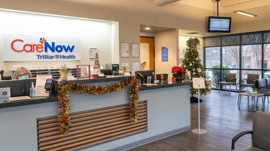 The CareNow waiting area is warm and welcoming.