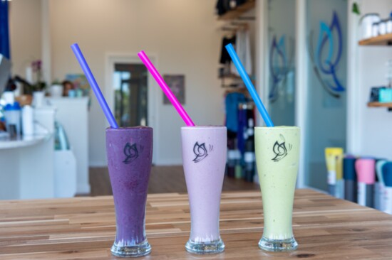 Choose from a rainbow of smoothie flavors made with fresh ingredients.