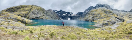 McKenzie Joyner in the South Island of New Zealand, near Milford Sound