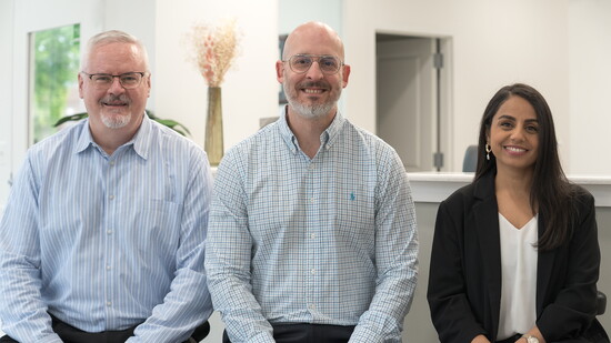 Joseph Brogan, D.M.D.; founder Matthew “Matt” Heine, D.D.S. (middle); Roshni Dhruva, D.D.S. 