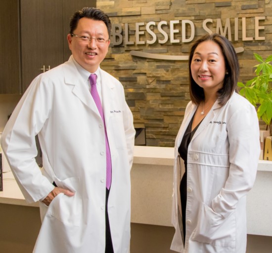 Dr. Lee and Dr. Park, co-owners and lead dentists for Blessed Smile Dentistry.