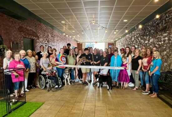 Paws Up ribbon cutting