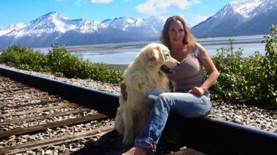 April and her trusty Golden