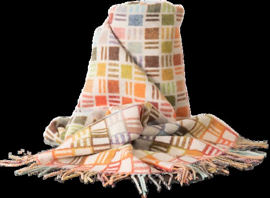 Merino Lambswool Throw in a variety of colors & patterns; Merryweather.Shop; $155
