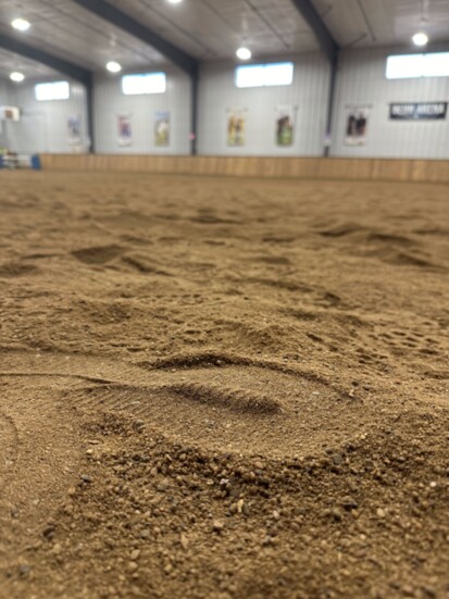 Unique view of the riding arena