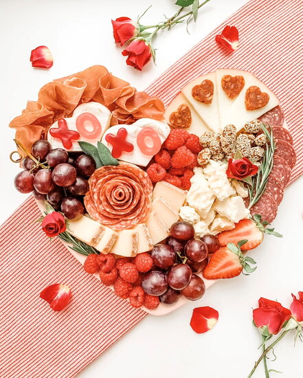 Themed charcuterie board created and photographed by Jennifer Dunham 