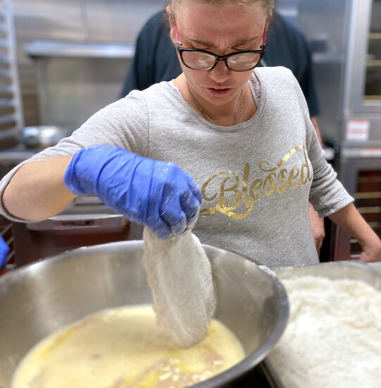 Hearty Kitchen chef hard at work.