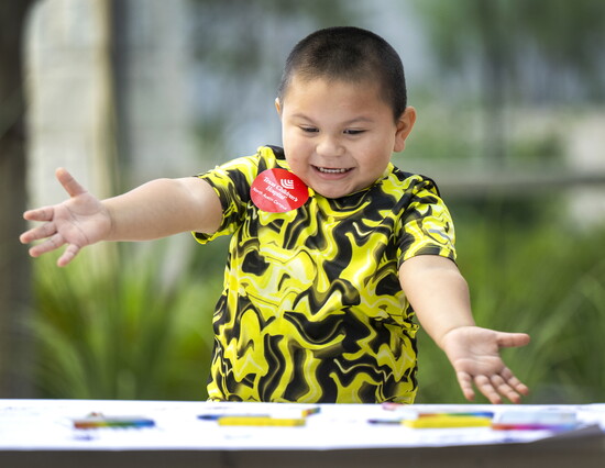 A Child Life Program recipient. Image courtesy of Texas Children's Hospital.