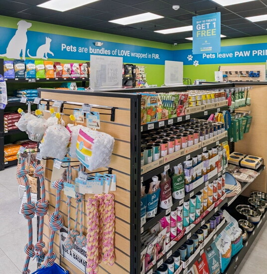 The store specializes in holistic pet care including high-quality, ethically produced pet food.