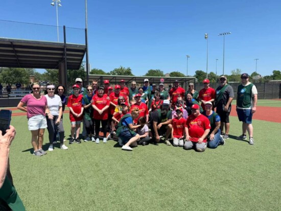 The Southlake Kiwanis Club in action, volunteering at Miracle League. Great Plains Bank is a supporter of these types of activities.