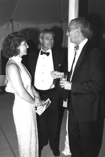 Phoenix Ball 1995: Leanna and former board chairman W.P. Bone, share a moment with Gordon Miller.