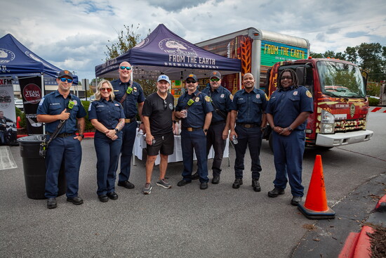 Michael Hernandez with Roswell's first responders 