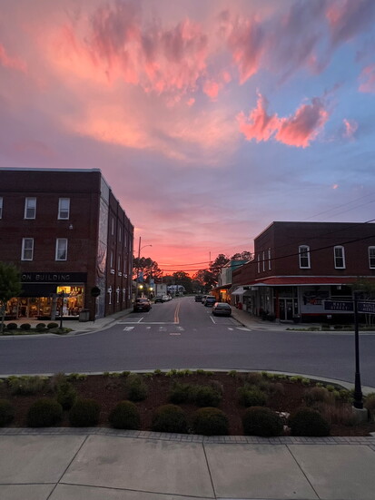Main Street in Mathews. Photo Credit: Kat Larkin.
