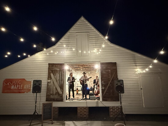 Band playing at Music on Maple. Photo Credit: Kat Larkin.