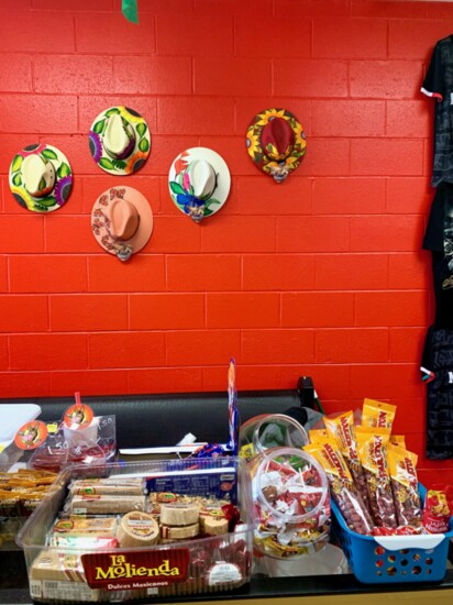 Hand-painted hats imported from Mexico at Los 3 Amigos