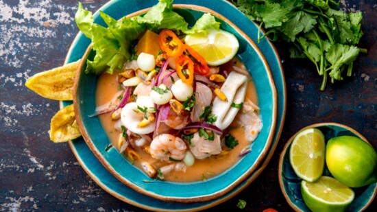 Seafood Ceviche, a classic Peruvian dish.