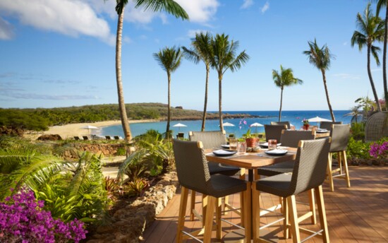 Enjoy dining with panoramic ocean vistas.