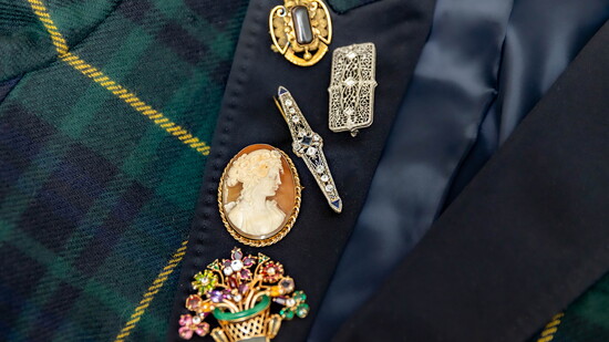 A selection of antique broches from the early 1900s.