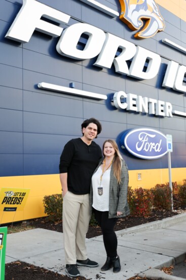 Ford Ice Center Business Operations Manager, Alita Petras (right) and her fiancé, Matthew Danczak.