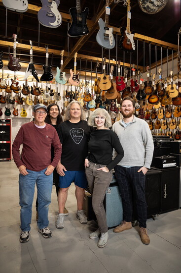 Rob Ridgway (middle) with team members Glen, Marco, Eve and Steve. 
