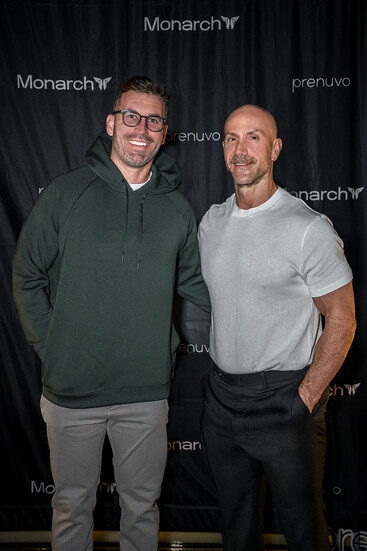 Dr. Greene with Paul Freschi, Monarch Athletic Club’s co-founder and Director of Performance, at a Discourse event