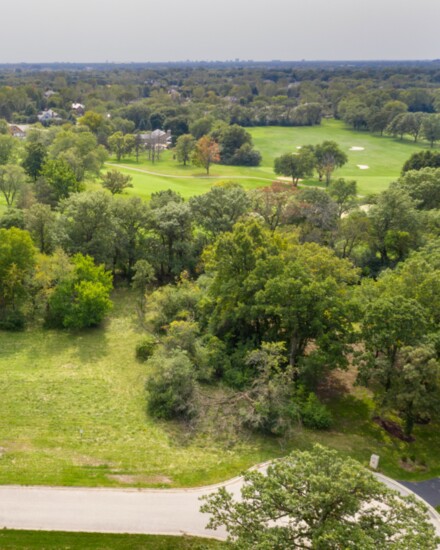 An aerial view of one of the lots.