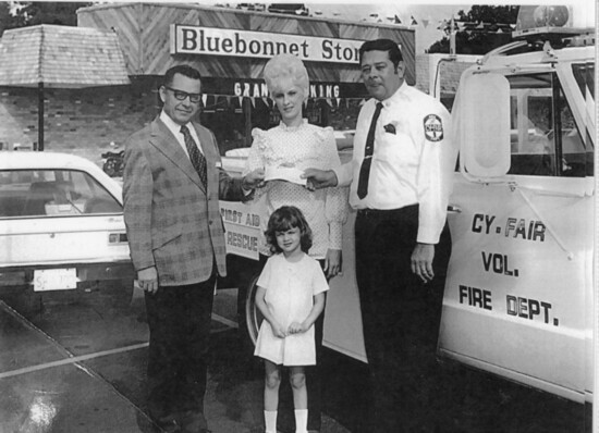 Chief Charlie Radcliff accepts donation mid 1970's