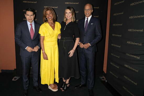 Cesar Conde, Chairman, NBC Universal Group; Hoda Kotb, Savannah Guthrie, and Lester Holt. Photo by Jennifer Graylock, NBC Universal.
