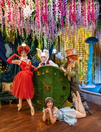 Alice in Wonderland pop-up decor