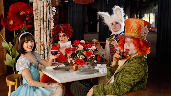 Alice in Wonderland pop-up decor