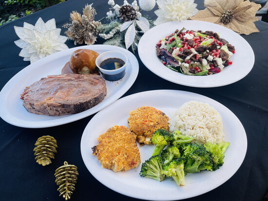 Enjoy prime rib, Christmas salad and stuffed pork loin specials over the holiday season. 