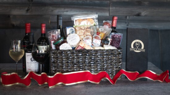 2) Holiday Spa Gift basket, $299, Wine N Cheese Day Spa