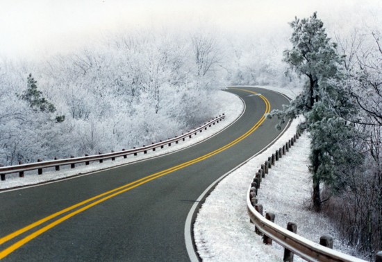 The Talimena National Scenic Byway is open all year long.