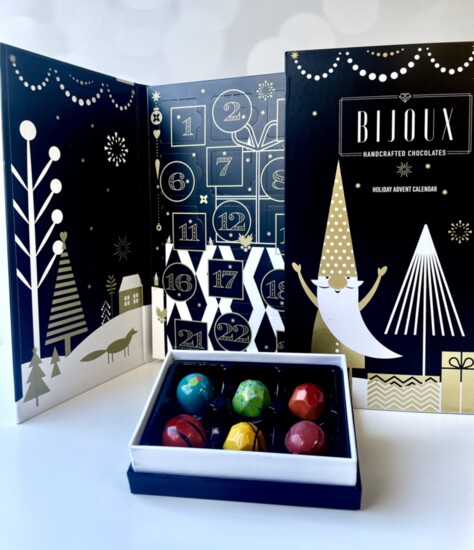 Bijoux Handcrafted Chocolate Advent Calendar. 7930 Big Bend Blvd. Webster Groves. Bijouxchocolates.com