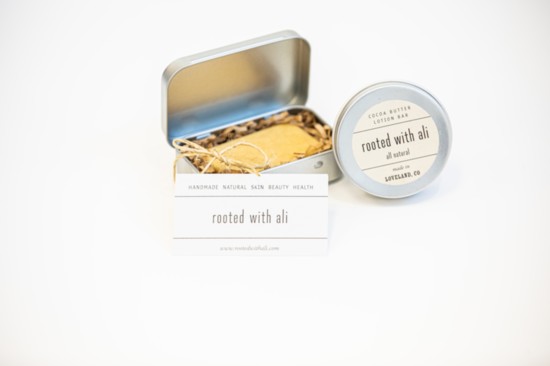 Pain Relief Lotion Bar/Cocoa Butter Lotion Bar, $11 - $16, Rooted With Ali, www.rootedwithali.com