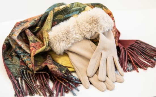 Scarf & Gloves, $32.99 & $17.99, Garment Gal, Downtown Loveland, www.garmentgal.com