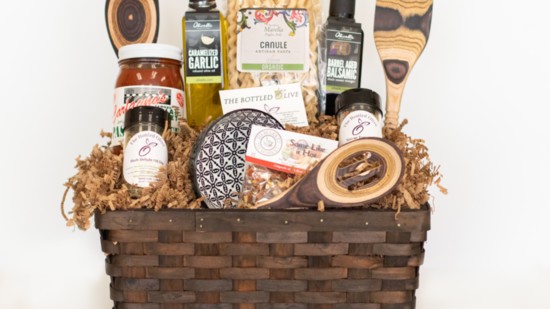 Cooking gift basket, $35 - $150, The Bottled Olive, Centerra Loveland, www.thebottledolive.com