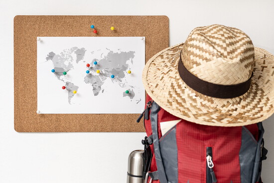 Scratch-off map to track their travels together
