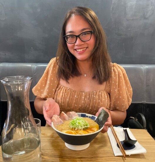 Bonappetitmysweet, Fiona Quiban, showcasing a bowl of ramen.