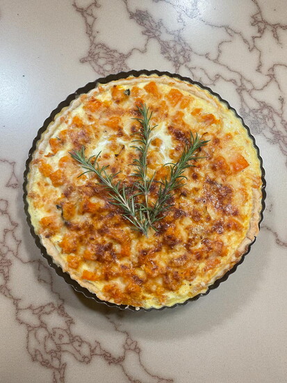 Butternut Squash, Sage, and Parmesan Savory Tart 
