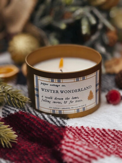 Pepper Cottage Candle-Winter Wonderland Candle-peppercottageco.com