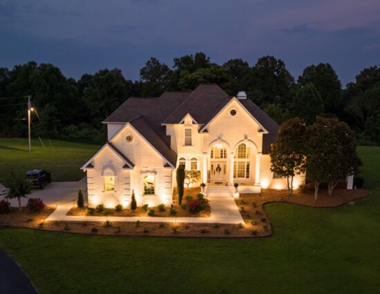 Outdoor lighting adds great curb appeal.