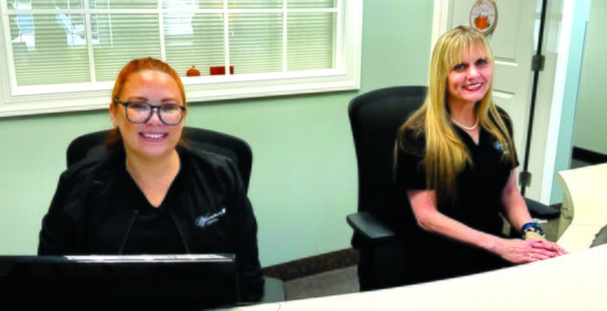 BOTTOM: Williamsburg Dental Front Desk with Jeanne Vaughn (LEFT) and Marie Sharkey (RIGHT) 