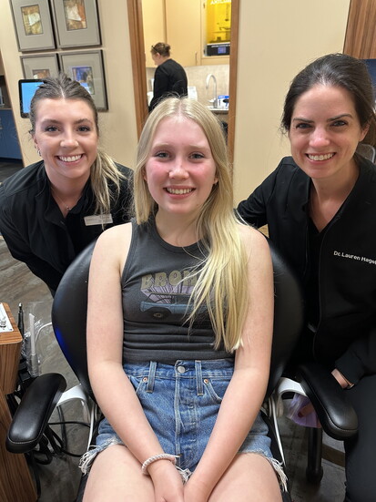 Dr. Lauren Hagel (on right) at Mercer Island Orthodontics