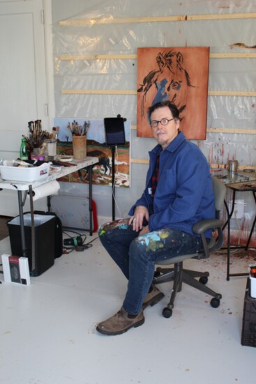 Greg Erway creates in his personal studio one block from the gallery.