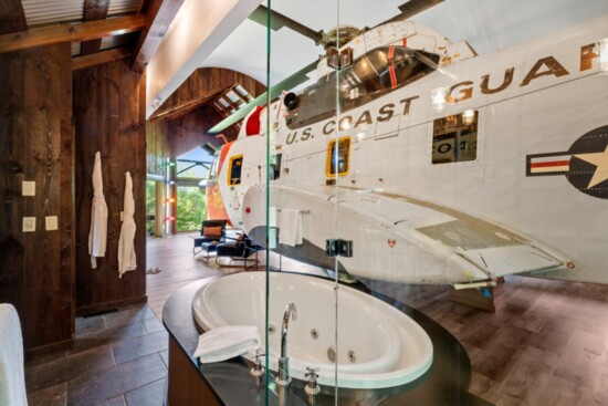 The interior of the Helicopter Cottage. Photo courtesy Winvian. 