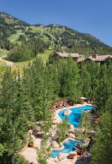 Aerial View of the pool in Jackson Hole