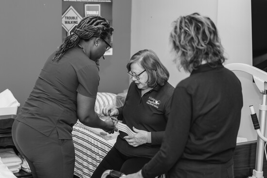 Visiting Angels caregivers at work. Photo Credit: Kerry Dietz.