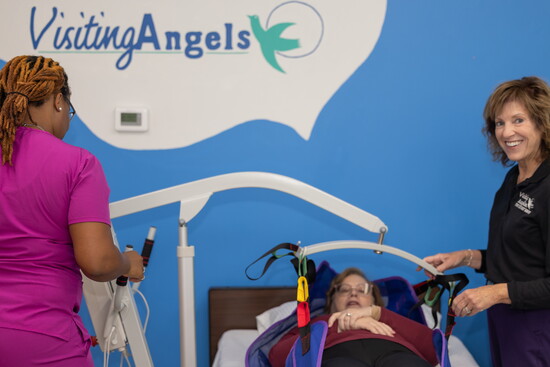 Visiting Angels caregivers at work. Photo Credit: Kerry Dietz.