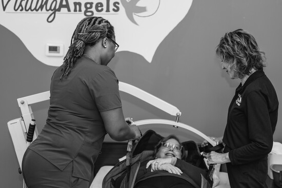 Visiting Angels caregivers at work. Photo Credit: Kerry Dietz.